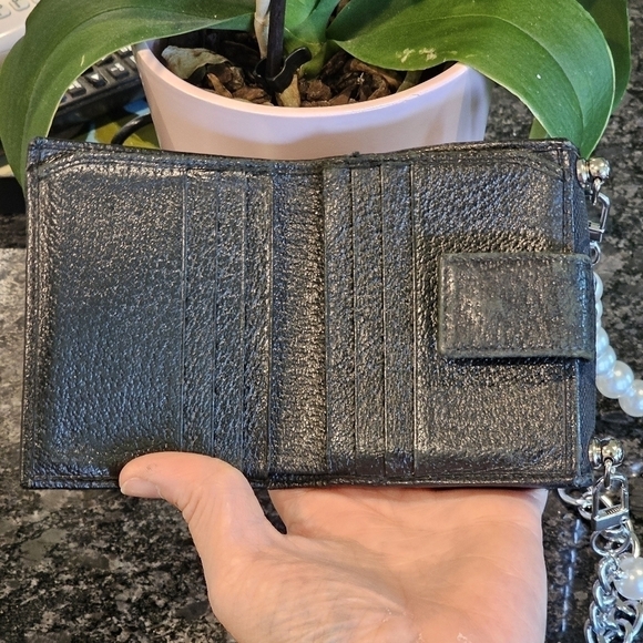 Gucci GG Monogram Canvas Trifold Wallet w/Patches & Wristlet Added - Picture 13 of 17